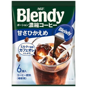 AGF ブレンディポーション甘さひかえめ 6個 x12【コーヒー】