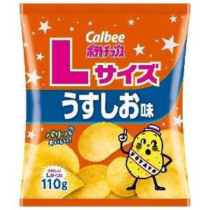 カルビー ポテトチップスうすしお味Lサイズ 110g x12【スナック菓子】