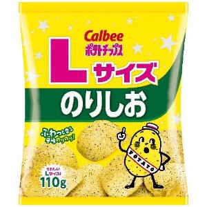 カルビー ポテトチップスのりしおLサイズ 110g x12【スナック菓子】