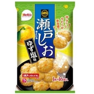 栗山米菓 瀬戸の汐揚 ゆず塩味 16袋 x12【米菓】