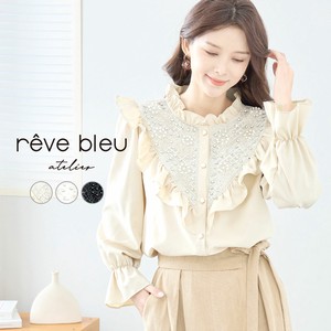 Button Shirt/Blouse Frilled Blouse Bijoux L M 2023 New