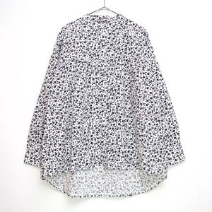 Button Shirt/Blouse Floral Pattern Gathered Blouse