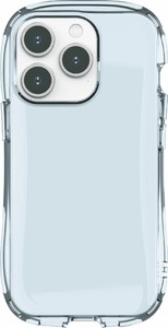 グルマンディーズ 2023 iPhone 6.1inch_3LENS model 対応 クリスタルクリアケースライトブルー GMD-17LBL