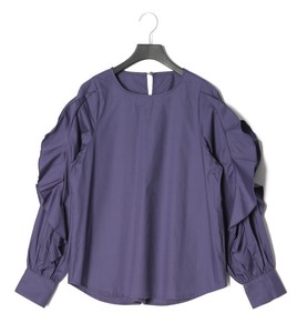 Button Shirt/Blouse Ruffle Sleeve Cotton 2023 New