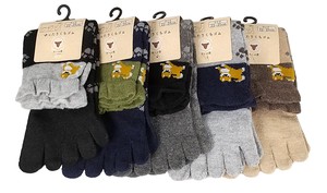 Crew Socks Wool Blend Shiba Dog Socks
