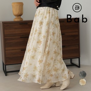 Skirt Floral Pattern Voluminous Skirts
