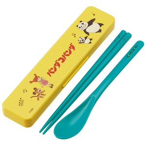 Bento Cutlery Skater Antibacterial Panda 18cm Made in Japan