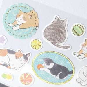 剪贴簿装饰品 和风贴纸 猫 日本制造