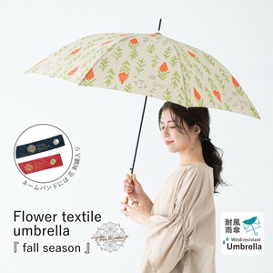 60cm耐風ジャンプ雨傘　fall season（フォールシーズン）
