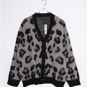 Cardigan Oversized Shaggy Leopard Print Cardigan Sweater