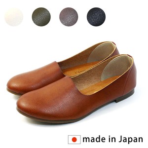 手染め人工皮革のフラットシューズ(5カラー/5サイズ）【日本製】