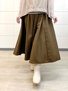Skirt Pintucked Design Flare Skirt