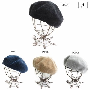 モール編み光沢ベレー　ベレー帽　帽子