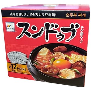 李王家 スンドゥブチゲ 150g x 12袋 韓国 鍋 パック スープ