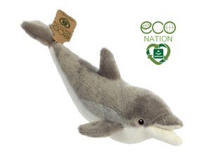 【100％リサイクル素材】エコネーション　イルカ　ぬいぐるみ　エコ　海の動物　新商品