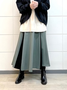 Skirt Bicolor Tuck Circular Skirt