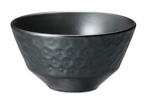 黒マット 印花型 3.6小鉢 茶碗 [美濃焼 食器 日本製]