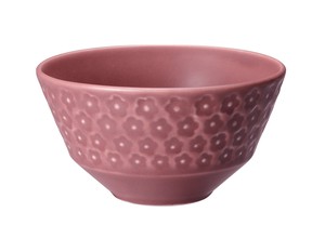 紫マット 印花型 3.6小鉢 茶碗 [美濃焼 食器 日本製]