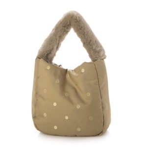 Tote Bag Faux Fur Embroidered