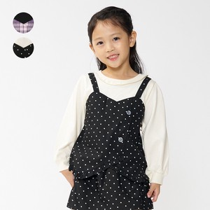Kids' 3/4 Sleeve T-shirt T-Shirt Camisole Check Layered Bustier-style Polka Dot Bustier