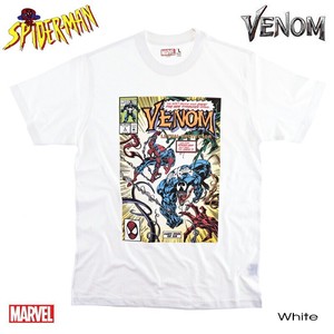 MARVEL マーベル VENOM ヴェノム ベノム Tシャツ 半袖 スパイダーマン SPIDY アメコミ 白 ホワイト