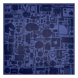 ファブリックS「道具（藍色）」
