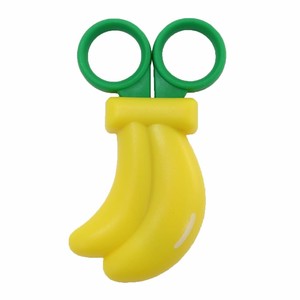【文房具】ダイカットミニはさみ キャップ付き バナナ