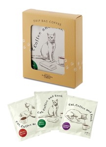 猫と珈琲と本3P　BOX　【ドリップバッグコーヒー　ギフトBOX】