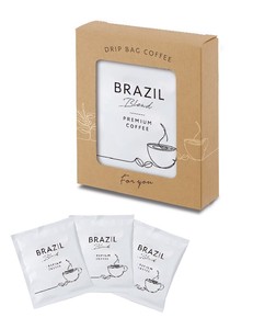 PREMIUM COFFEE　ブラジルブレンド3P BOX　【ドリップバッグコーヒー　ギフトBOX】