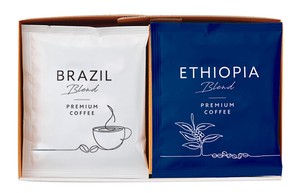 【NEW】PREMIUM COFFEE　ブラジルブレンド・エチオピアブレンド8P BOX【ドリップコーヒー　ギフトBOX】