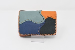 Trifold Wallet Patchwork Cattle Leather Colorful