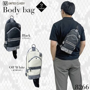 【特価品】部分パイソン柄　フェイクレザー　ボディバッグ8266