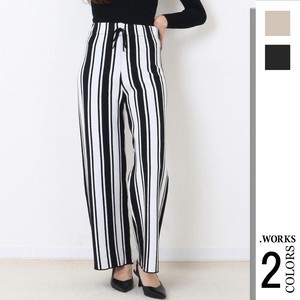 Full-Length Pant Color Palette Waist Stripe Wide Straight