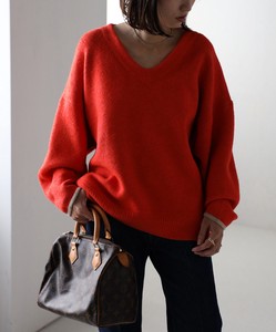Sweater/Knitwear Bicolor V-Neck