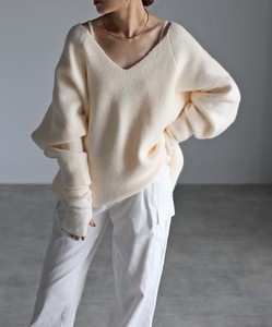 Sweater/Knitwear V-Neck with Arm Warmer