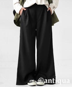 Antiqua Full-Length Pant Plain Color Bottoms Long Wide Pants Ladies' Popular Seller