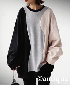 Antiqua Sweatshirt Color Palette Brushed Long Sleeves Sweatshirt Tops Ladies