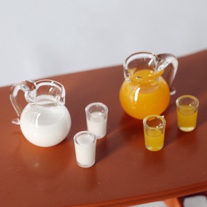 模擬 ジュース ミルク ガラス ポットセット 子供 おもちゃ BQ1263
