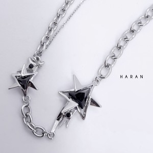 Stainless Steel Chain Necklace Stainless Steel Star black