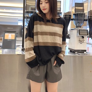 Sweater/Knitwear Color Palette Knitted Drop-shoulder Border