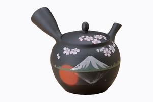 常滑烧 日式茶壶 茶壶 富士山 樱花 日本制造