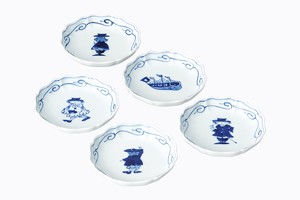 小餐盘 有田烧 碟子套装 5张每组 日本制造