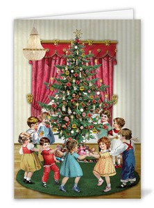 ●ドイツ製 クリスマス キラキラグリッター　グリーティングカード