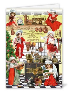 ●ドイツ製 クリスマス キラキラグリッター　グリーティングカード