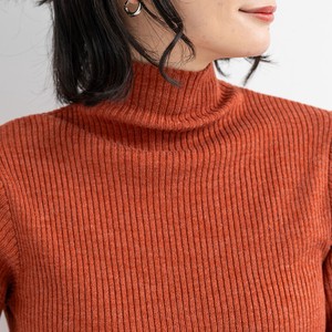 Sweater/Knitwear Bottle Neck Tops Ribbed Knit 2023 New