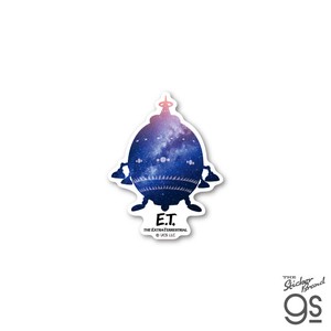 E.T. ダイカットミニステッカー 宇宙船シルエット ユニバーサル 映画 エリオット スピルバーグ ET ET-006