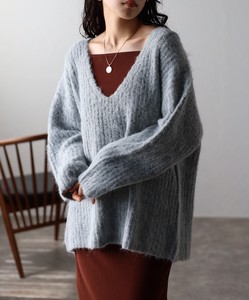 Sweater/Knitwear Shaggy V-Neck