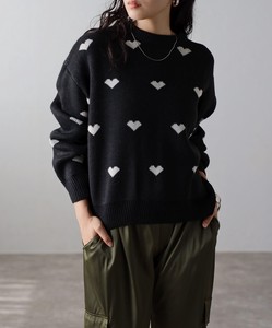 Sweater/Knitwear Knitted Heart-Patterned