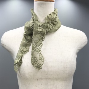 Thin Scarf Embroidered Stole