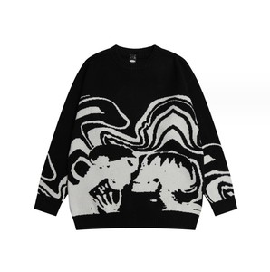T-shirt Knitted Long Sleeves T-Shirt Floral Pattern Autumn/Winter
